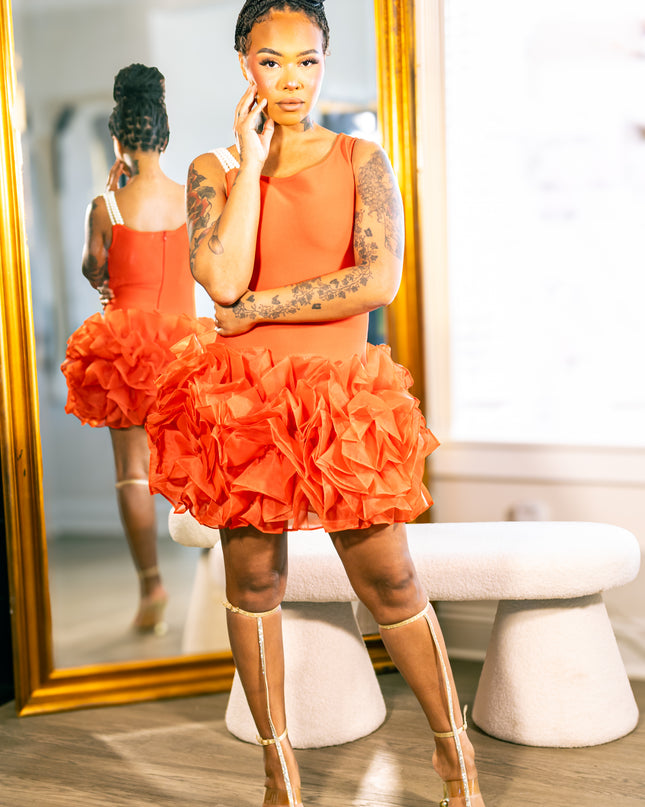 Flirt Mode On Ruffle Mini Dress