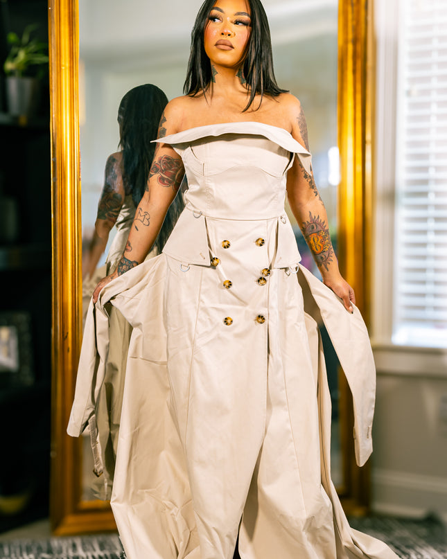 Trench Talk Maxi Dress